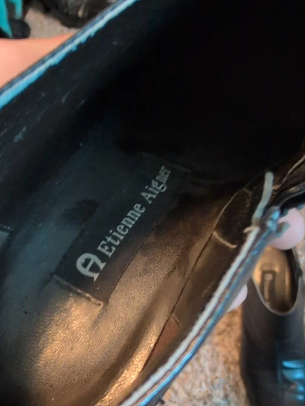 Etienne Aigner Women's Black Leather Chukka Boots
